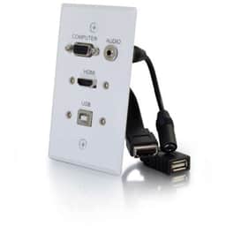 HDMI,VGA,3.5mm Audio and USB Pass Through Wall Plate