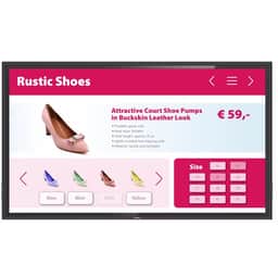 55" UHD 3840 x 2160,20pt HE-IR Touch, 400nits, 18/7 SoC display