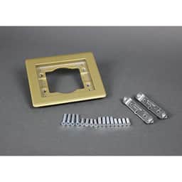 1-GANG CARPET & TILE FLANGE - BRASS