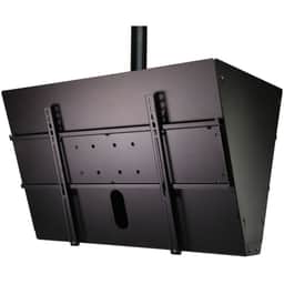Back to Back Ceiling Mount System with Media Storage for 40"-65" Display