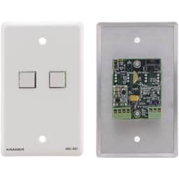 2 Button Control Wall Plate, White Design Frame