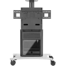 Mobile cart supports a single display up to 82″.