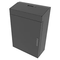 VWM-SD-6-36K-BW 6SP Low Profile Wall Rack, Solid Top Black