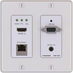 Kramer KDS-DEC3 WP-20(B) HDMI/XGA/Ethernet/RS-232/Stereo HDBaseT WP Extender (Transmitter)/Black