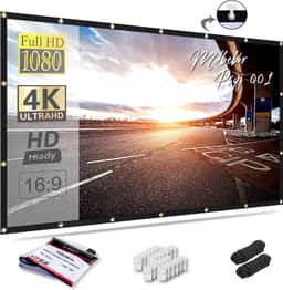 100" 120" Portable Foldable Projector Screen 16:9 HD Outdoor Home Cinema Theater