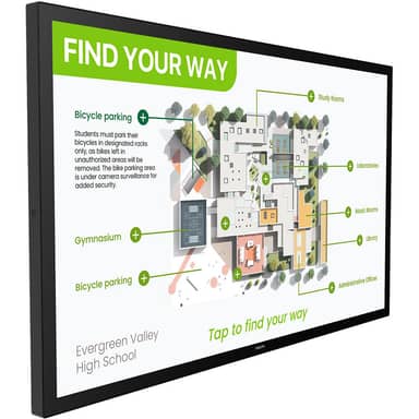 55" Commercial 18/7 Display, 20-point HE IR touch, UHD (3840x2160)