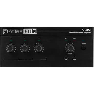 3-Input, 35-Watt Mixer Amplifier With Global Power Supplu
