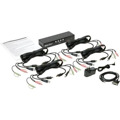 HDMI/USB KVM Switch 4-Port  Audio Video Peripheral Sharing 1080p