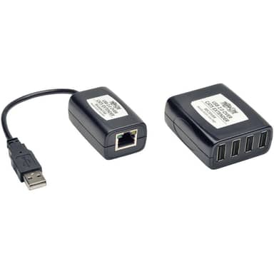 4-Port USB 2.0 Over Cat5 Cat6 Extender Transmitter &amp; Receiver