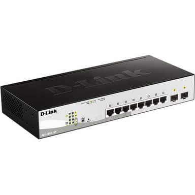 DGS-1210 Series Smart Managed 10-Port Gigabit PoE Switch w 2 Gigabit SFP