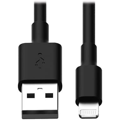 USB-A to Lightning Sync/Charge Cables (M/M) - MFi Certified, Black, 10 i