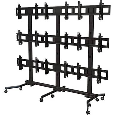 Video Wall Mobil Cart 3x3 800x 400 100Lbs Max Weight MPVWM3X84U