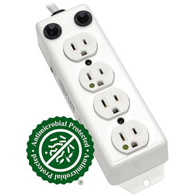 Safe-IT UL 1363A Medical-Grade Power Strip for Patient-Care Vicinity, 4x