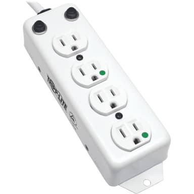 Tripp Lite Power Strip Medical 120V 4 Outlet UL1363A 15ft Cord Metal
