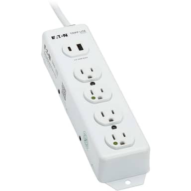 UL 1363 Medical Hospital Power Strip 4 Outlets USB Charging Antimicrobial 15ft Cord