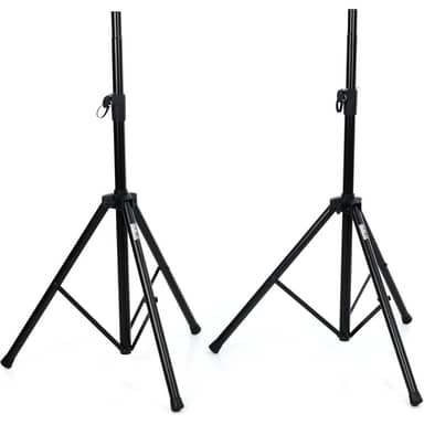 Set of Two (2) Tripod Base Speaker Stands.  Includes Carry Bag.
