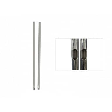 84" chrome tubes pair