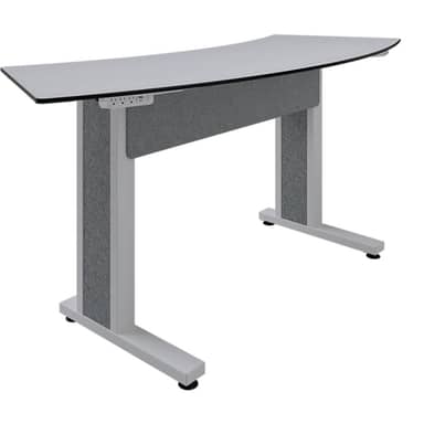 Forum 3 Person Arc Table, 38" Counter Height, Light Finish