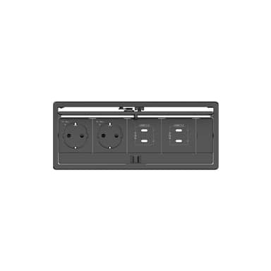 Baseline, Black In-Table elegant tabletop connectivity for 4 modules