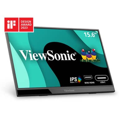 ViewSonic VX1655 15.6" 1080p Portable Monitor with 60W USB C and mini HDMI